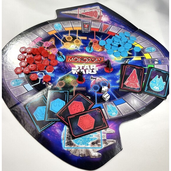 Star Wars Monopoly Board Game Hasbro Parker Brothers B0324 Complete - Picture 10 of 16